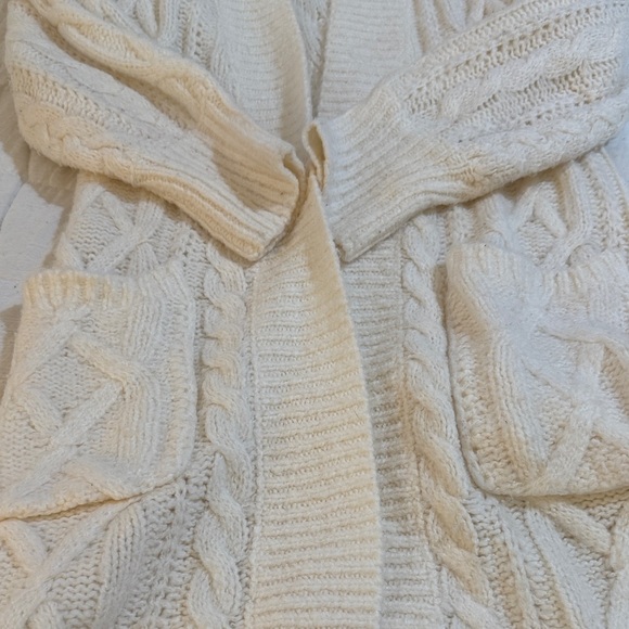 Abercrombie & Fitch Cream Open Front Cardigan - Picture 7 of 7